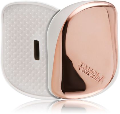 Tangle Teezer Compact Styler On-The-Go Detangling Hairbrush Smooth & Shine Ivory Rose Gold 