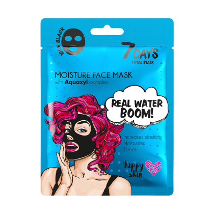 Хидратираща маска за лице 7 Days Real Water Boom! Moisture Face Mask 1pcs 