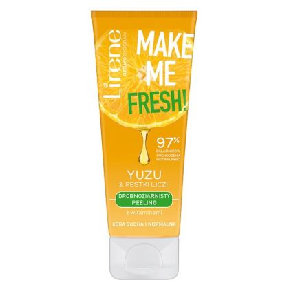 Скраб за лице с екстракт Юзу и семена от Личи Lirene Make Me Fresh! Yuzu & Lychee Seeds Fine-Grained Face Scrub with Vitamins 150ml 