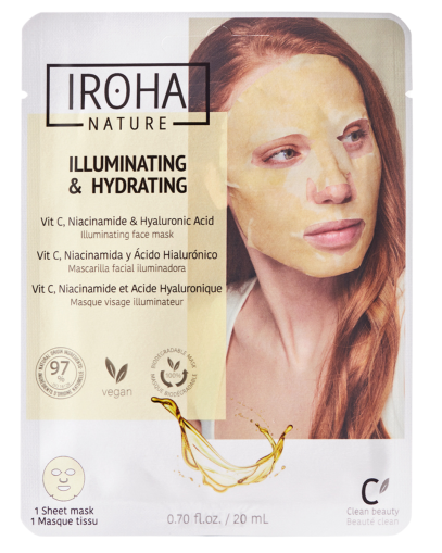 Антиоксидантна маска за лице с Витамин C Iroha Brightening Tissue Mask with Vitamin C + HA