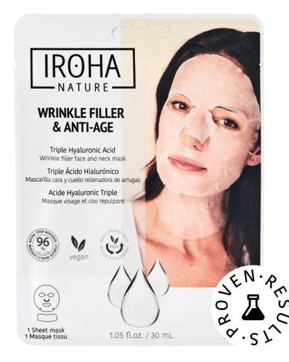 Iroha Wrinkle Filler & Anti-Age Face Mask with Triple Hyaluronic Acid