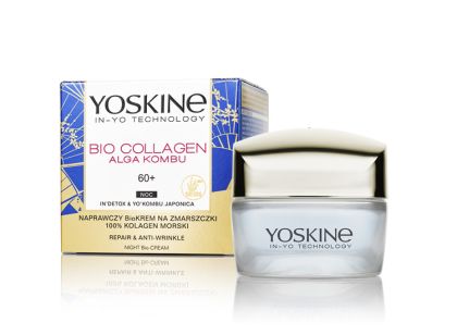 Възстановяващ нощен крем против бръчки 60+ Yoskine Bio Collagen Repair & Anti-Wrinkle Night Bio-Cream 50ml 
