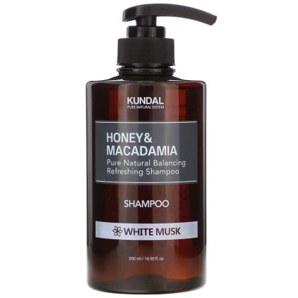 Балсансиращ и освежаващ шампоан с Бял Мускус Kundal Honey & Macadamia White Musk Shampoo 500ml