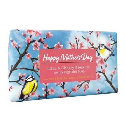 The English Soap Company Happy Mother's Day Lilac & Cherry Blossom Luxury Vegetable Soap 190g