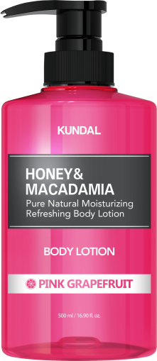 Лосион за тяло със Сладък Грейпфрут Kundal Honey & Macadamia Pink Grapefruit Pure Natural Moisturizing Refreshing Body Lotion 500ml 