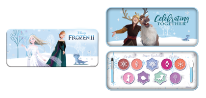 Детски комплект с гримове в метална кутия Markwins Disney Frozen II Celebrating Together 1580361