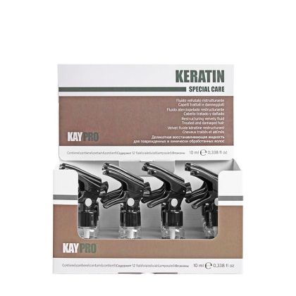 Кератин филър за третирани и увредени коси KAYPRO Keratin Vegan Keratin & Collagen Filler 12x10ml 