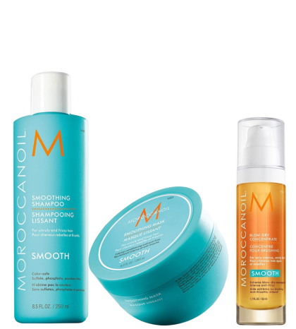 Изглаждаща рутина Moroccanoil Smoothing Routine Shampoo + Mask+ Blow Dry Concentrate