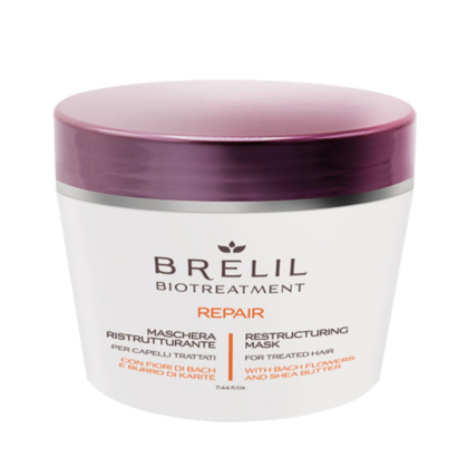 Възстановяваща маска с термална вода и екстракт от маслина Brelil Biotreatment Repair Мask for Damaged Hair
