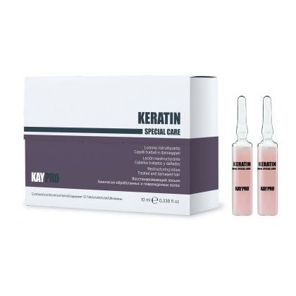 Реструктуриращ лосион с кератин за третирана и увредена коса KAYPRO Keratin Restructuring Lotion with Keratin 12x10ml 