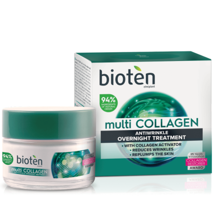 Нощен крем за лице Bioten Multi Collagen Antiwrinkle Overnight Treatment  50ml