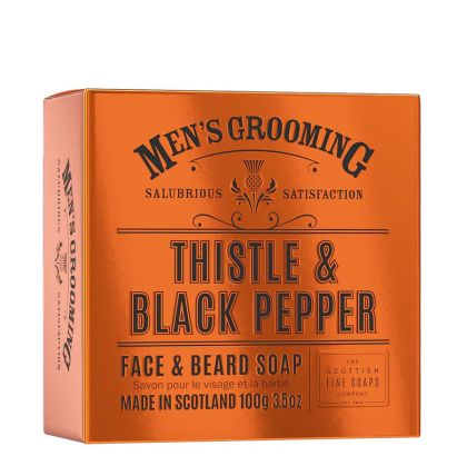Scottish Fine Soaps Men's Grooming Thistle & Black Pepper Body Bar Soap 100g