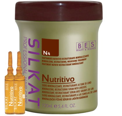 BES Silkat Nutritivo Възстановяващи ампули за коса 12X10ml
