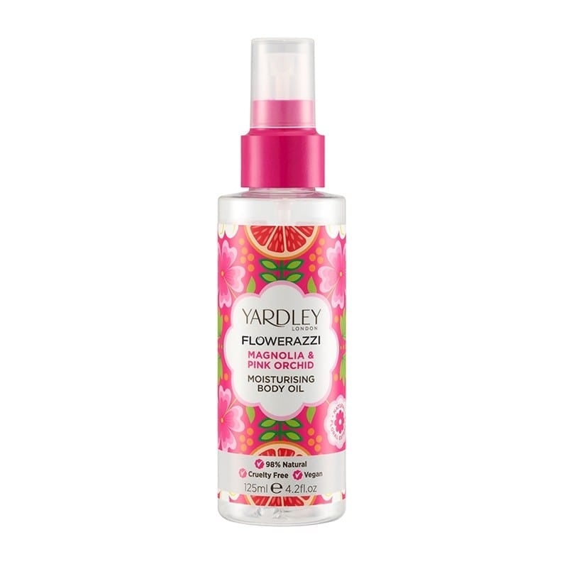 Хидратиращо олио за тяло с Магнолия и Орхидея Yardley Flowerazzi Magnolia & Pink Orchid Moisturising Body Oil 125ml