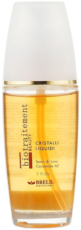 Кристали за блясък с ленено семе и серамиди Brelil Bio Traitement Beauty Hair Gloss Liquid Crystals 60ml — изглед 2