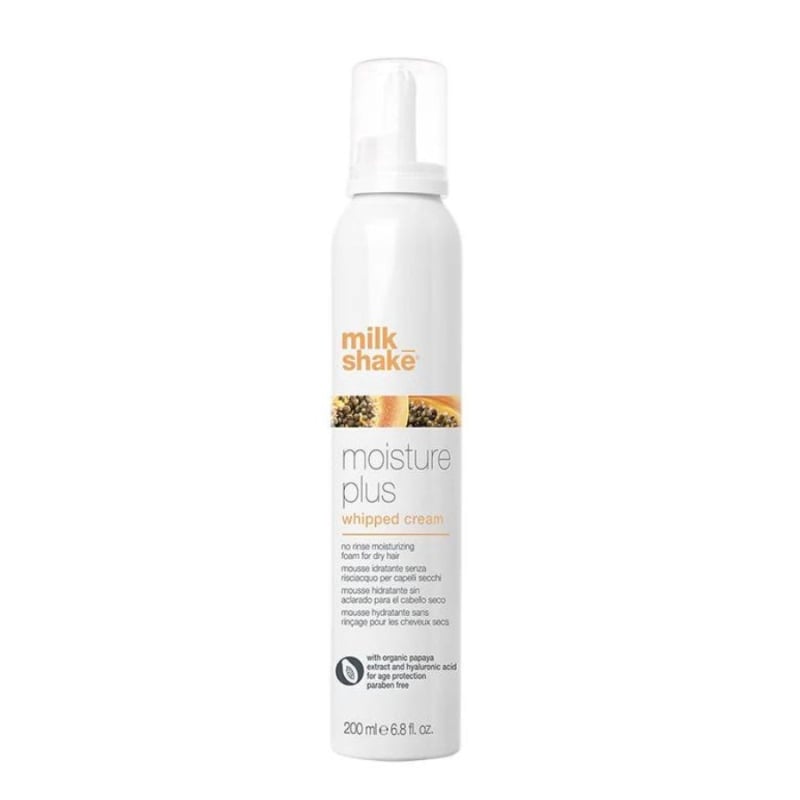 Хидратираща сметана за коса с папая Milkshake Moisture Plus Whipped Cream 200ml