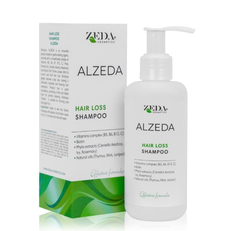 Безсулфатен шампоан против косопад Alzeda Hair Loss Shampoo with Vitamin B Complex 200ml