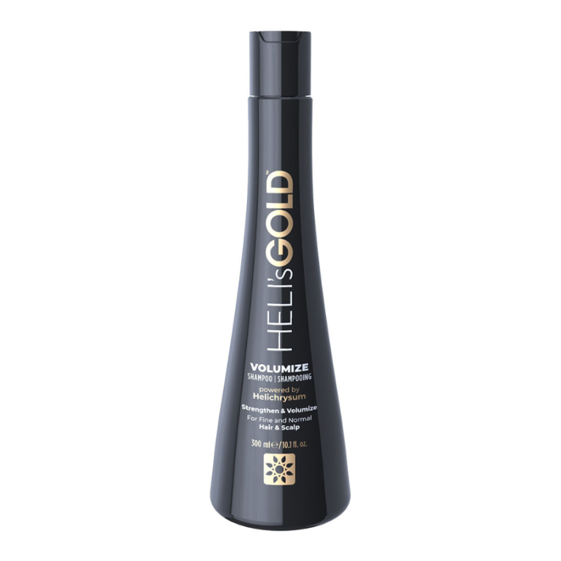 Уплтътняващ шампоан за обем за фина и изтъняла коса Heli's Gold Volume Shampoo 300 ml