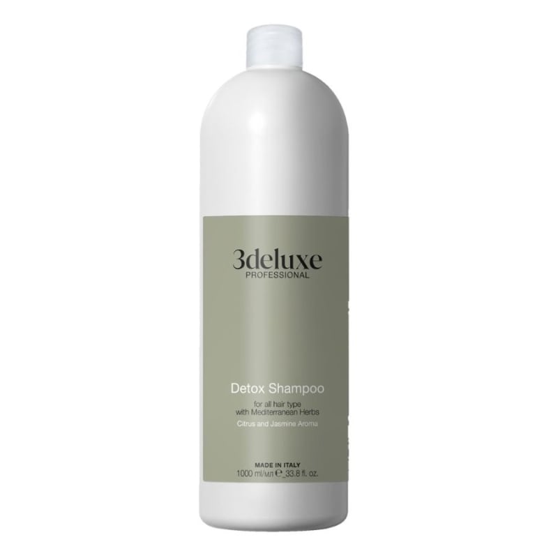 Дълбоко почистващ шампоан за мазна коса 3deluxe Professional Detox Shampoo 1000 ml