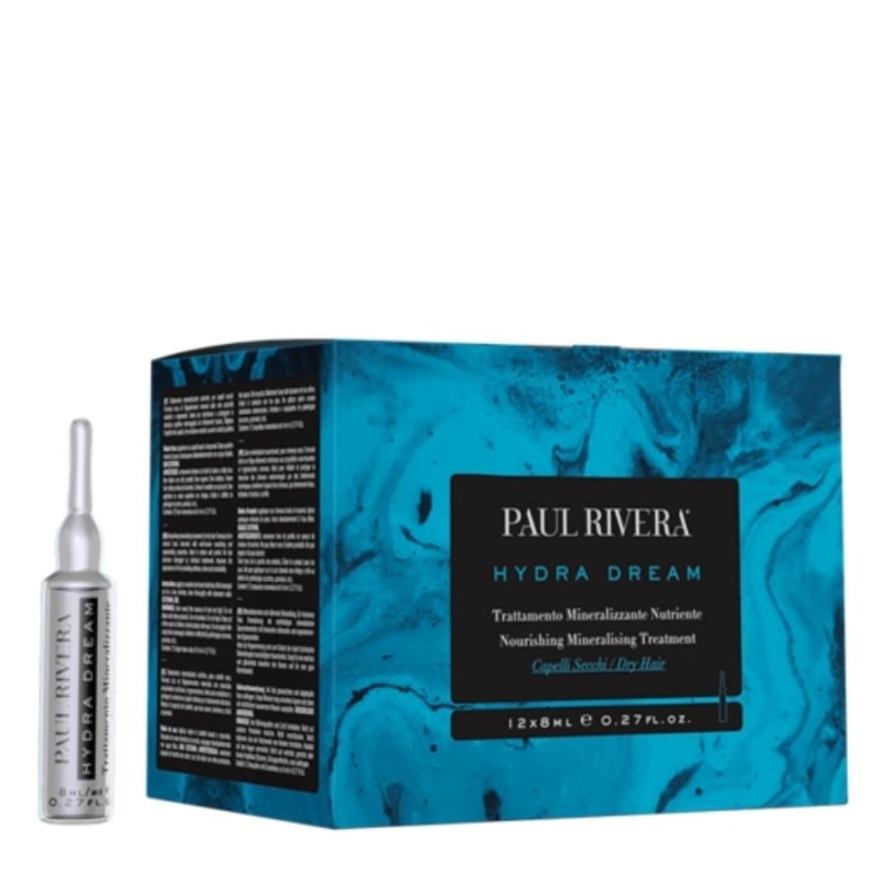 Минерализиращи ампули за суха и дехидратирана коса Paul Rivera Hydra Dream Nourishing Mineralizing Treatment 12x8ml