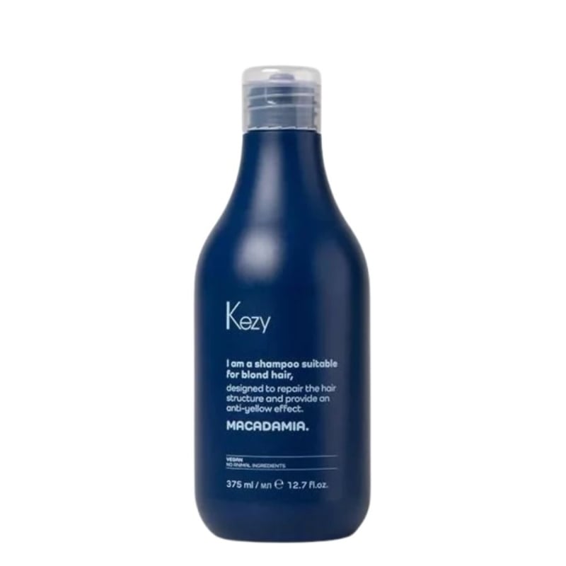 Шампоан против жълтеникави оттенъци за руса коса Kezy Macadamia Anti-yellow shampoo for blond hair 375 ml