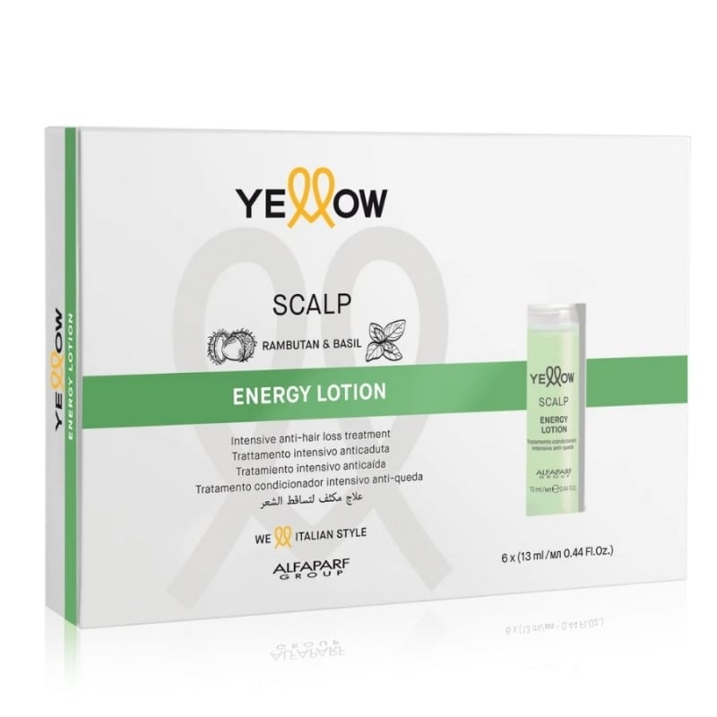 Лосион против косопад с Рамбутан и Босилек - Yellow Professional Scalp Energy Lotion 6x13 ml