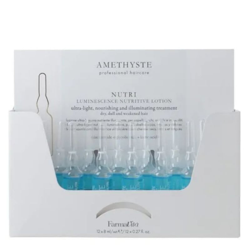 Интензивно възстановяващи ампули за увредена коса Farmavita Amethyste Nutri Ultra-Light Nourishing Lotion 12 x 8 ml