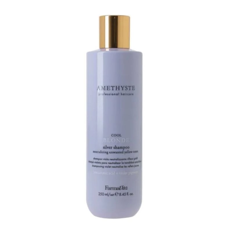 Матиращ шампоан против жълти оттенъци Farmavita Amethyste Cool Blonde Silver Shampoo 250 ml