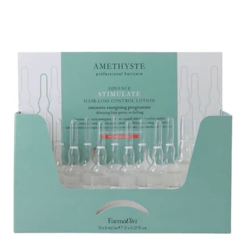 Ампули против косопад и стимулиране на растежа за изтъняваща коса Farmavita Amethyste Advance Stimulate Hair-Loss Control Lotion 12 x 8 ml