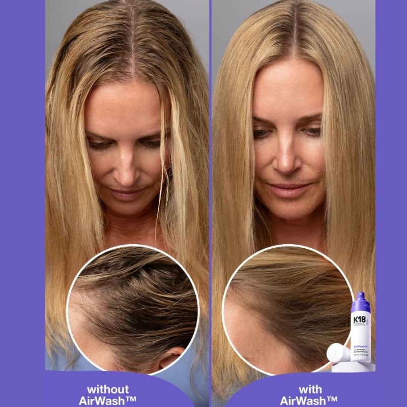 Сух шампоан без аерозол и бели следи K18 AirWash™ Dry Shampoo 118 ml — изглед 3