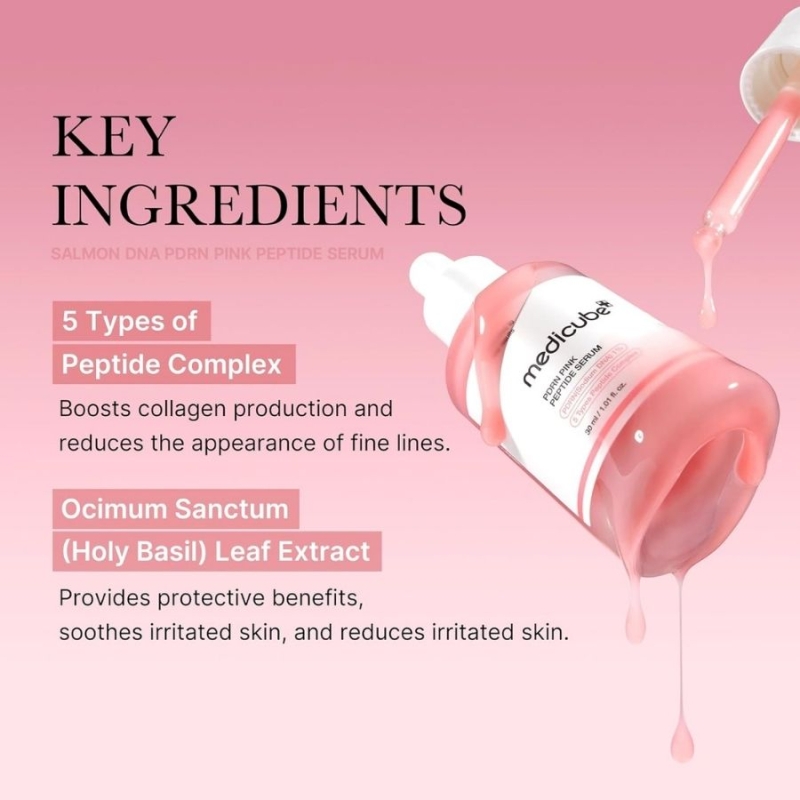 Серум за сияйна кожа и еластичност Medicube PDRN Pink Peptide Glow Serum 30 ml — изглед 2