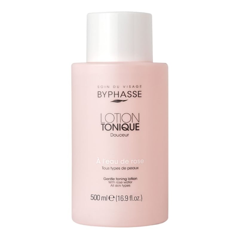 Почистващ тоник за всеки тип кожа Byphasse Gentle Toning Lotion with Rosewater All Skin Types 500ml