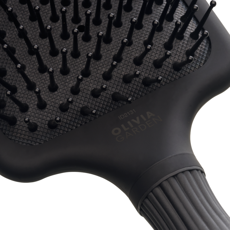 Четка за разресване Olivia Garden Expert Care Rectangular Nylon Bristles Black Label L — изглед 5