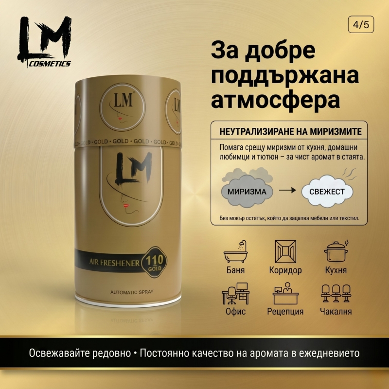 Освежител за въздух LM Gold Million 250ml 110 ( пълнител за електронен ароматизатор ) — 5