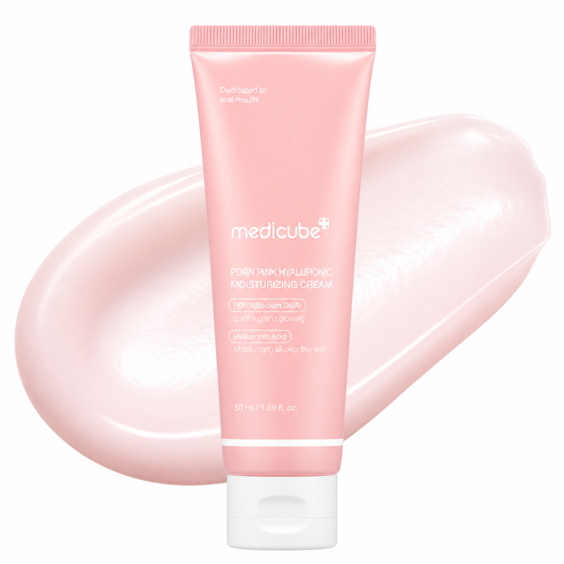Пептиден крем за лице за суха кожа, фини линии и липса на еластичност MEDICUBE PDRN Pink Peptide Cream 50 ml