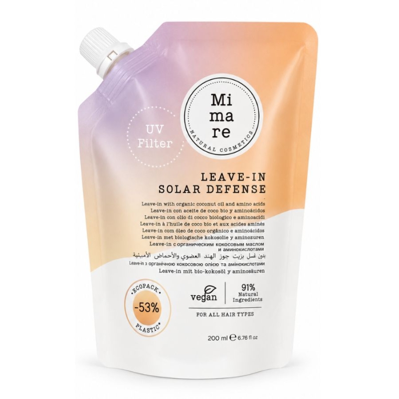Крем без отмиване за защита срещу слънце, сухота и фриз ефект MIMARE Solar Defense Leave-In 200 ml
