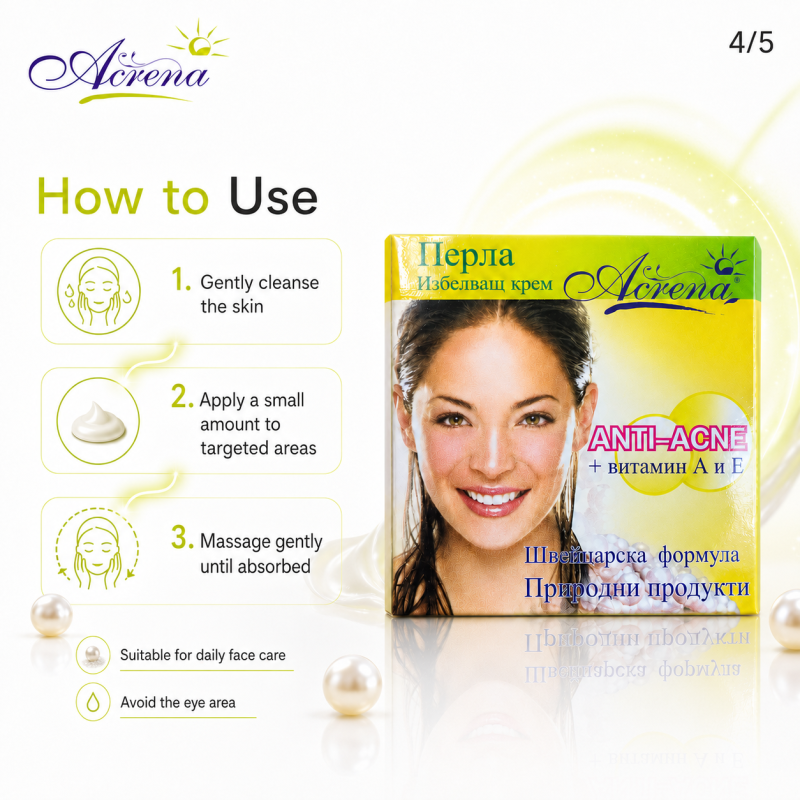 Избелващ крем за лице Acrena Anti-Acne Whitening Cream 4ml — изглед 5