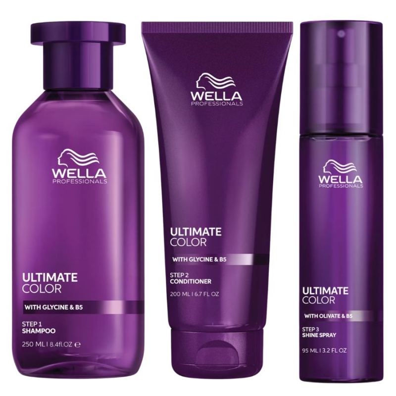 Пълна рутина за боядисана коса за блясък, мекота и защита на цвета Wella Professionals Ultimate Color Set