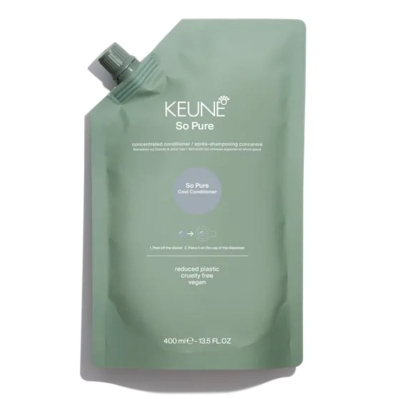 Тониращ виолетов балсам против жълти оттенъци Keune So Pure Cool Conditioner Refill 400 ml