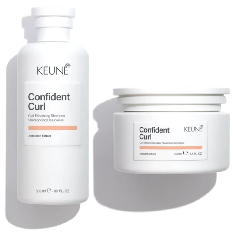 Комплект за хидратация и възстановяване на къдрава коса Keune Care Confident Curl Shampoo 300 мл + Mask 250 мл