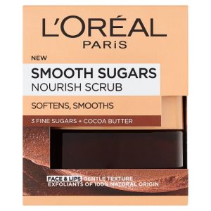 Подхранващ скраб с какао Loreal Smooth Sugars Nourish Cacao Face & Lips