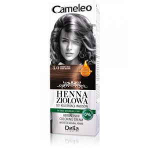 Къна за коса с билки Delia CAMELEO Herbal Henna 75gr 3.0 Dark Brown