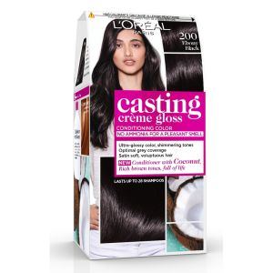 Безамонячна боя Loreal Casting Creme Gloss Hair Color 200 EBONY BLACK