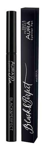 Очна линия - флумастер Aura Black & Perfect Eyeliner Pen 1.2ml 