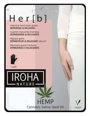 Маска за ръце с конопено масло Iroha Repairing & Relaxing Hand Mask Gloves with Cannabis