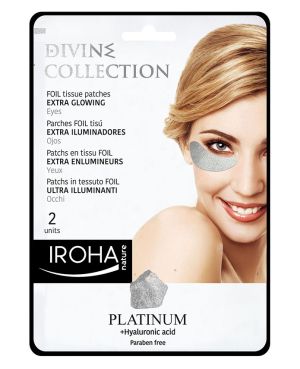 Платинени пачове за тъмни кръгове Iroha Extra Glowing Foil Sheet Eye Patches Platinum