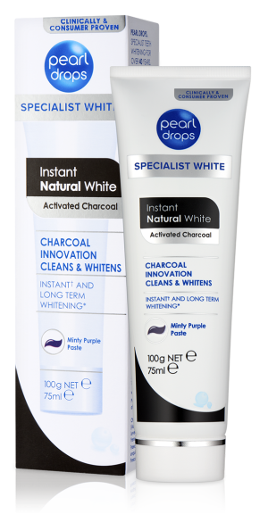 Паста за зъби активен въглен Pearl Drops Instant Natural White with Activated Charcoal Toothpaste 75ml