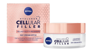 Дневен крем за лице за еластична и плътна кожа Nivea Hyaluron Cellular Filler + Elasticity Reshape Day Cream SPF30 50ml