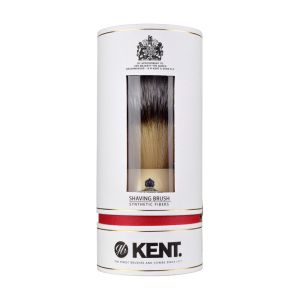 Четка за бръснене с бяла дръжка - голяма Kent BK12S Large Synthetic Shaving Brush