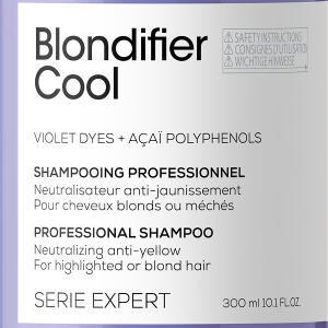 Тониращ шампоан за неутрализиране на жълти оттенъци на руса коса Loreal Professionnel Serie Expert Blondifier Cool Shampoo 300ml